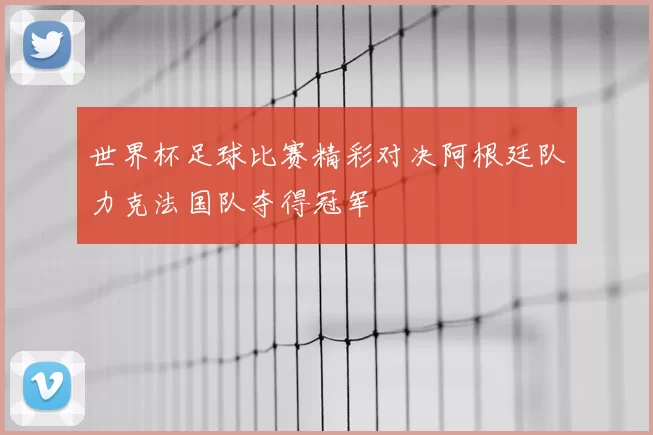 世界杯足球比赛精彩对决阿根廷队力克法国队夺得冠军
